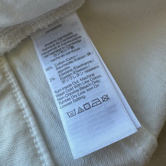 New Madewell The Perfect Vintage Wide Leg Crop Jeans Cream Pant‎ Plus Size 20W - Picture 9 of 11